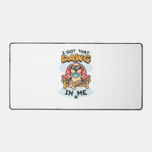 私の得中の犬はクラシックTシャツ(6) デスクマット