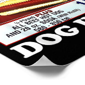 私の得中の犬ホットドッグおもしろいミームウイルス引用文 ポスター (角)