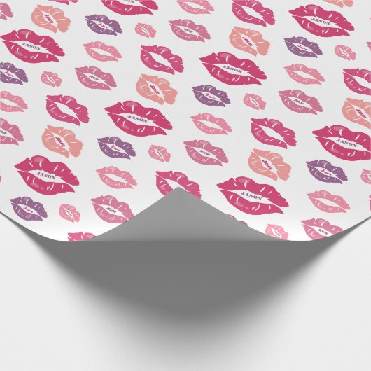 私の得口パーソナライズされたにあなたの名前 ラッピングペーパー (角)