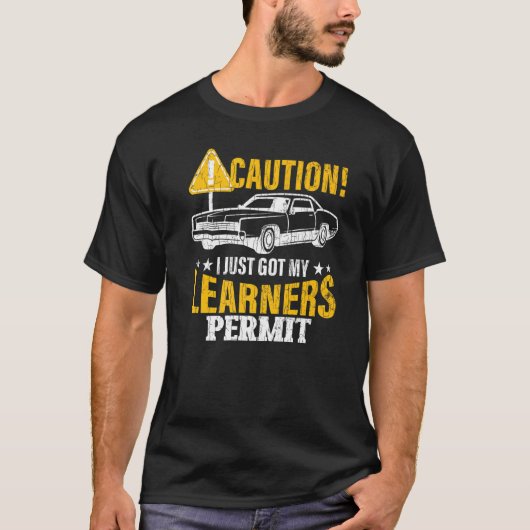 私の得学習者の許おもしろい可レースカー運転手Gra Tシャツ (正面)