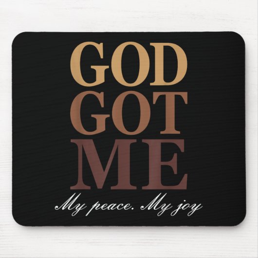 私の得平和を行く喜びユーモアおもしろい信仰引用文 マウスパッド (正面)