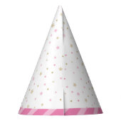 私の得最初の歯のサインピンクのパーティー帽子 パーティーハット (裏面)