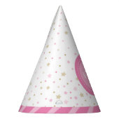私の得最初の歯のサインピンクのパーティー帽子 パーティーハット (左)