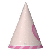 私の得最初の歯のサイン桃&ピンクパーティー帽子 パーティーハット (左)