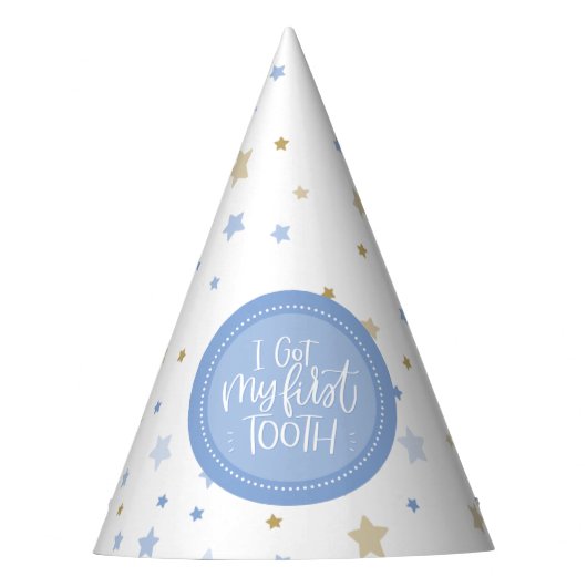 私の得最初の歯のパーティー帽子 パーティーハット (正面)