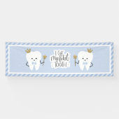 私の得最初の歯のパーティー装飾。 横断幕 (横)