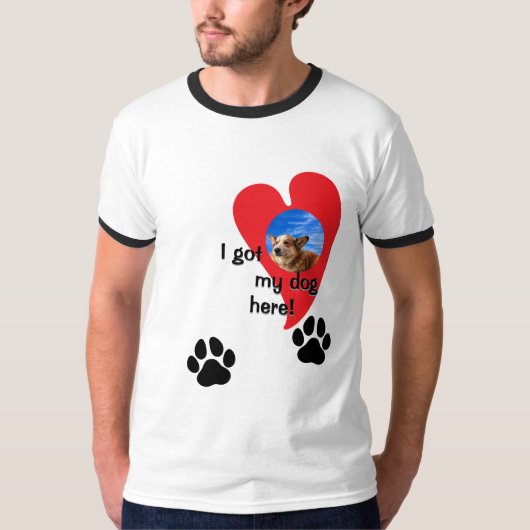 私の得犬が来た！フォトカスタム Tシャツ (正面)