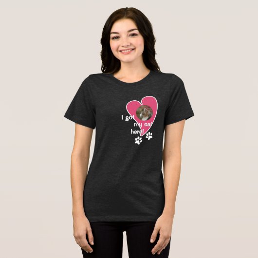 私の得猫が来た!フォトカスタム – 濃 トライブレンドTシャツ (正面全面)