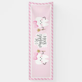 私の得第1歯のベビーガールパーティーの装飾。 横断幕 (縦)