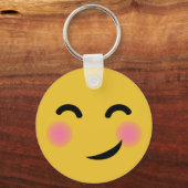 私の得顔文字を赤面 キーホルダー (正面)