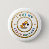 私の得COVIDワクチン接種 缶バッジ (正面)