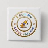 私の得Covidワクチン接種 缶バッジ (正面)