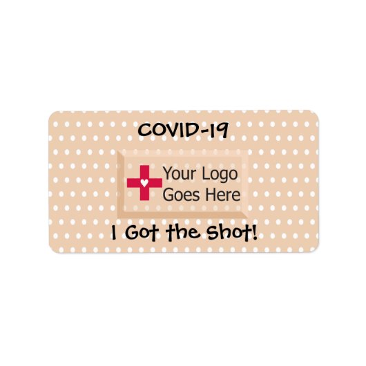 私の得COVID-19ショット帯フェイク帯ラベル ラベル (正面)