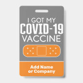 私の得Covid-19ワクチンの名前が悪いワクチン バッジ (Back)