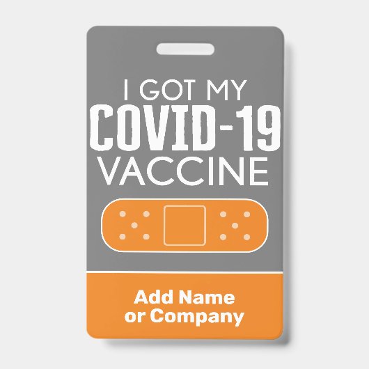 私の得Covid-19ワクチンの名前が悪いワクチン バッジ (Front)