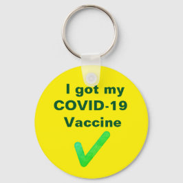 私の得COVID-19ワクチン。ボタン キーホルダー