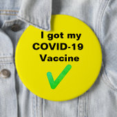 私の得COVID-19ワクチン。 缶バッジ (インサイチュ)