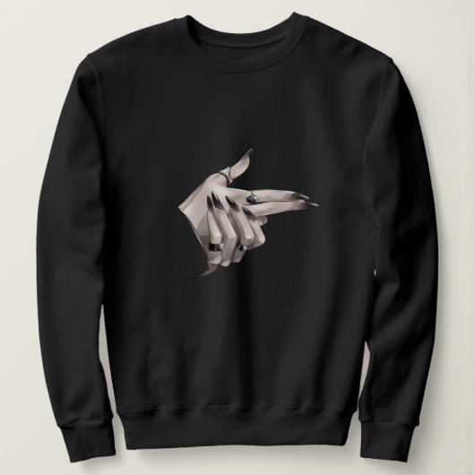 私の心から救って – 芸術的な銃の手Tシャツ スウェットシャツ (デザイン正面)