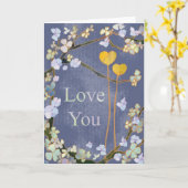 私の心とあなたの心: 愛してる カード (黄色い花)