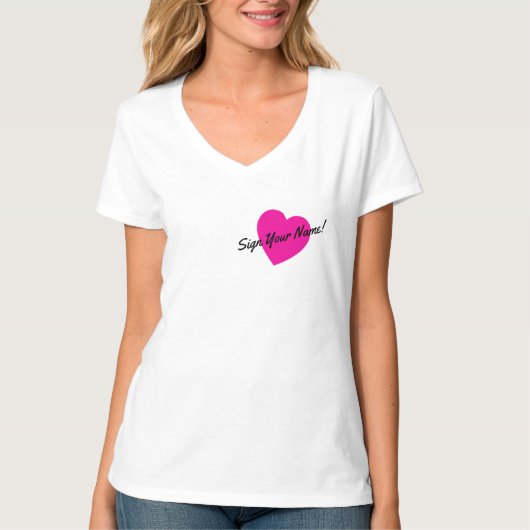 私の心にあなたの名前を Tシャツ (正面)