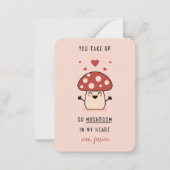 私の心にはきのこがたくさん バレンタインキッズ ノートカード (正面)