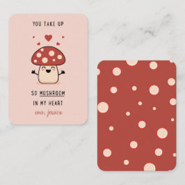 私の心にはきのこがたくさん！ バレンタインデー キッズ ノートカード
