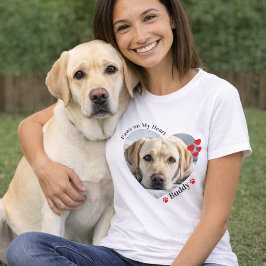 私の心にカスタム・パーズ 犬好き ペット写真 Tシャツ