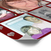 私の心に永遠に フォトコラージュ ハート 赤 ポスター (角)