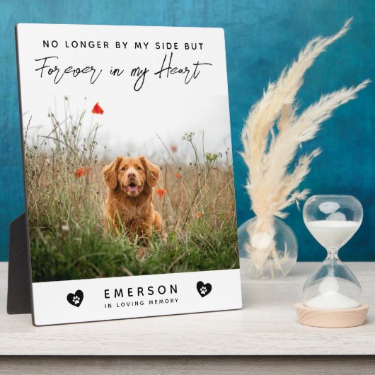 私の心に永遠に ペット写真メモリアル フォトプラーク (側面)