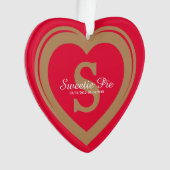 私の心に永遠に 赤いメモリアルオーナメント オーナメント (正面)