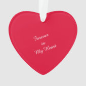 私の心に永遠に 赤いメモリアルオーナメント オーナメント (裏面)