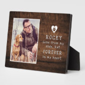 私の心に永遠に Photo & 名前 犬/猫 追悼 フォトプラーク (側面)