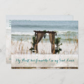 私の心のビーチデスティネーションウェディング招待状 招待状 (正面/裏面)