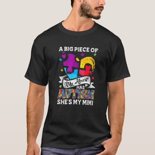 私の心の一部は自閉症です 私のミミ 1 Tシャツ (正面)