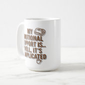 私の心の支えは…まぁ複雑だ コーヒーマグカップ (正面左)