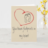 私の心の足跡 バレンタインカード カード (黄色い花)