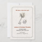 私の心の鍵 新しい家の発表 案内状 (正面)