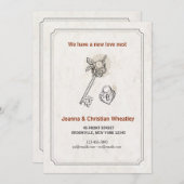 私の心の鍵 新しい家の発表 案内状 (正面/裏面)