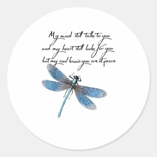 私の心はまだ私のハートトンボと話す ラウンドシール (正面)