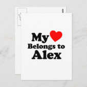 私の心はアレックスに ポストカード (正面/裏面)