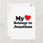 私の心はジョナサンに属している ポストカード (正面/裏面)