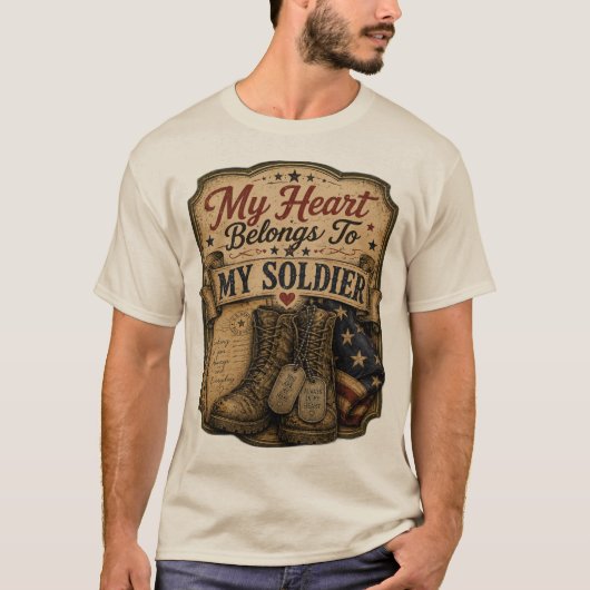 私の心は兵士のもの Tシャツ (正面)