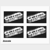 私の心は常に男性と女性の車の恋人をレース 長方形シール (シート)