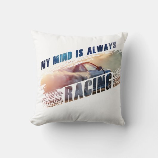 私の心は常に男性と女性の車の愛をレース クッション (正面)