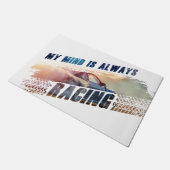 私の心は常に男性と女性の車の愛をレース ドアマット (アングル)