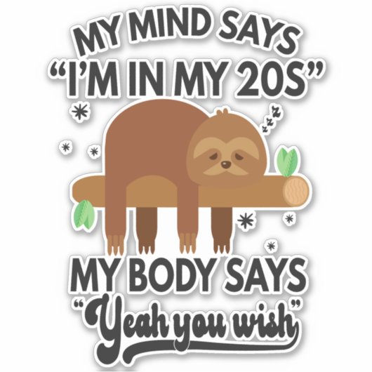 私の心は私は20代だと言う私の体は言うYou Wish Gift シール (正面)