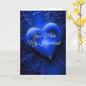 私の心は**あなたのために高鳴っている!" ラブカード カード (黄色い花)