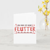 私の心をときめかせる心臓看護師バレンタイン カード (黄色い花)