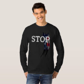 私の心を傷つけたアメリカやめて Tシャツ (正面フル)