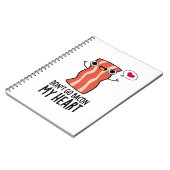 私の心を壊さないで！ユーモアあふれる食品パンのひとつ ノートブック (左側)